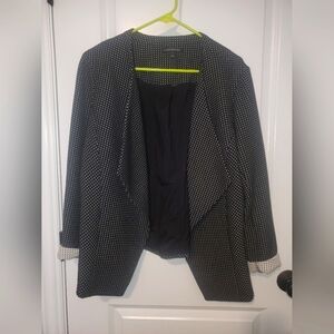 Lane Bryant black and white polka dot Blazer size 14